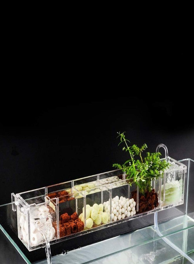 WUPYI Aquarium Filter Box Fish Tank External Filter Box Hang on Filter Box Acrylic External Hanging Water Purifier,6 Grids,Transparent - Image 5